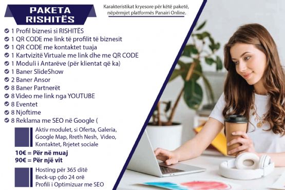 Porosit Faqe interneti, Blogger Outreach, Search Engine Marketing, Menaxhim Google Ads, Menaxhim Bing Ads, PPC Remarketing, Porosit Website, Mobile App Marketing, Optimizim App Store, Optimizim Google Play Store, Kontent Per Website 